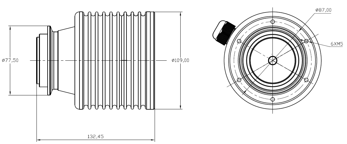 防爆在線濃度儀傳感器尺寸圖 防爆在線濃度儀傳感器尺寸圖