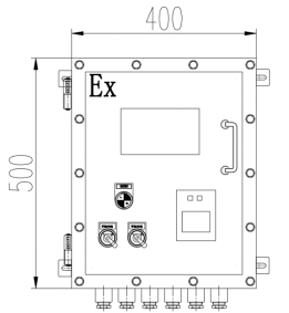 ExdIIBT4防爆多功能主機尺寸圖